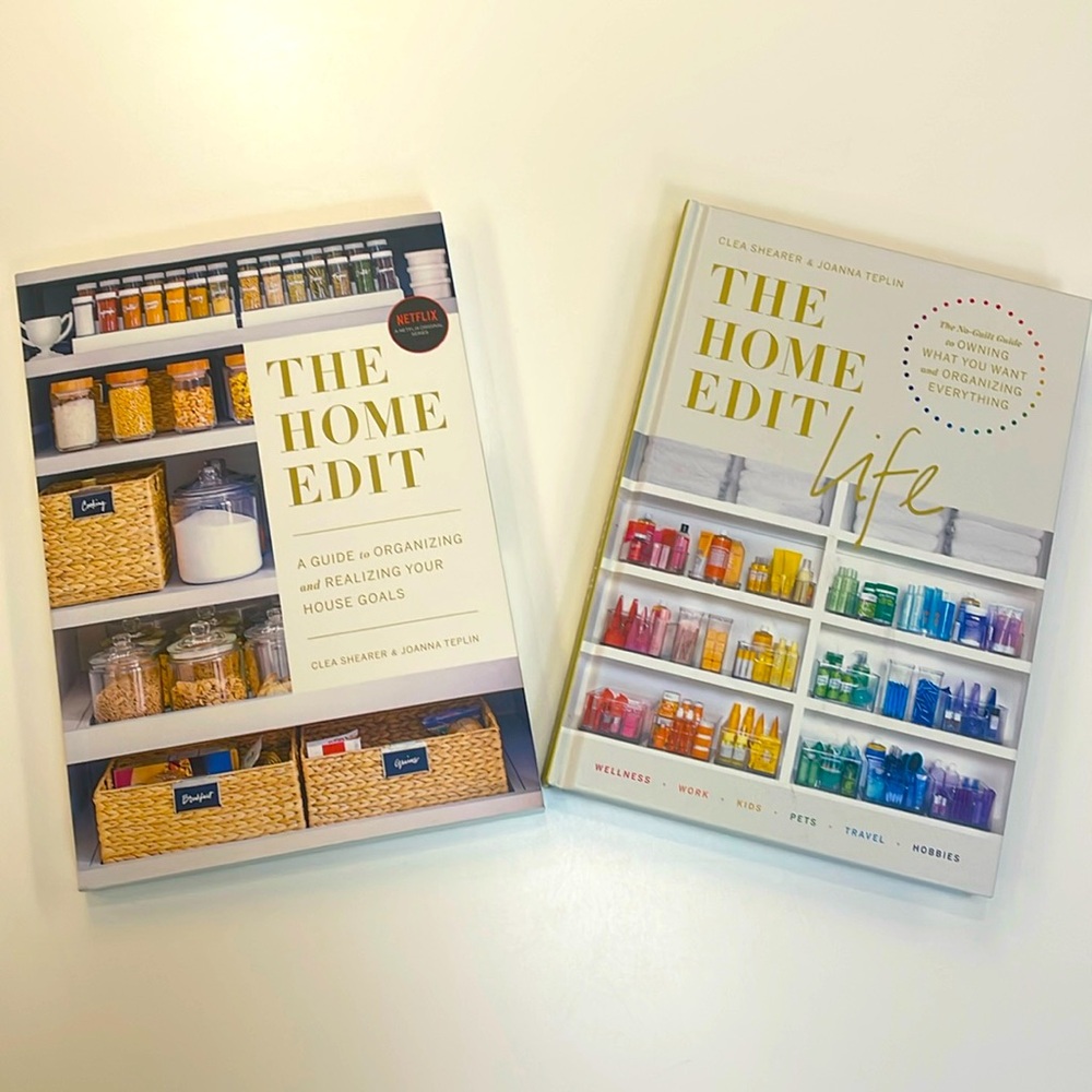 Set of organizing books by the Home Edit